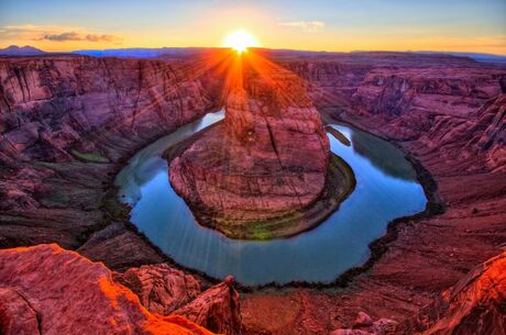 sunset horse shoe bend