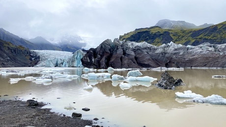 Svinafellsjokull Gletsjer IJsland 