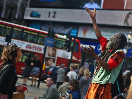 Rasta straatartiest in Londen