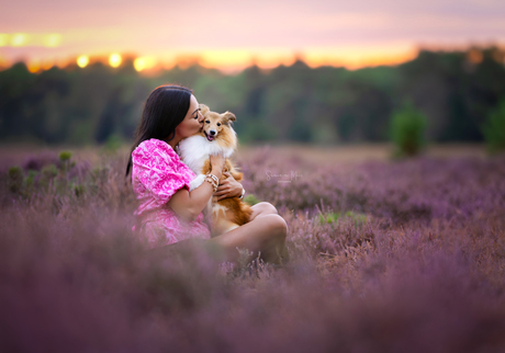 Paars uurtje met een goud randje