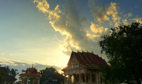 Zonsondergang Laos