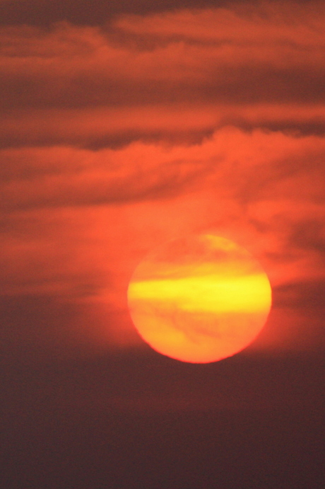 De ondergaande zon