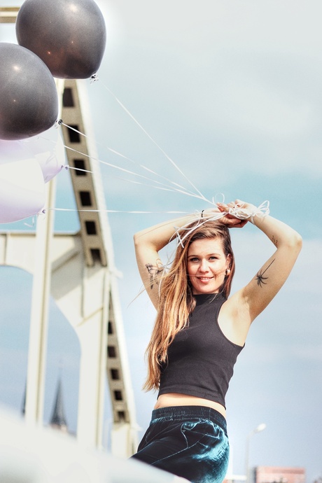 Lovely balloons girl