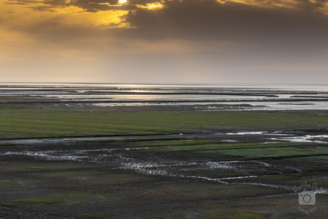 zonsondergang Uithuizerwad