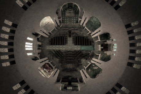 Looking down from high above.