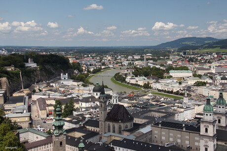 Uitzicht over Salzburg...