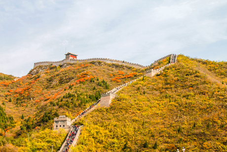 Chinese muur in herfst