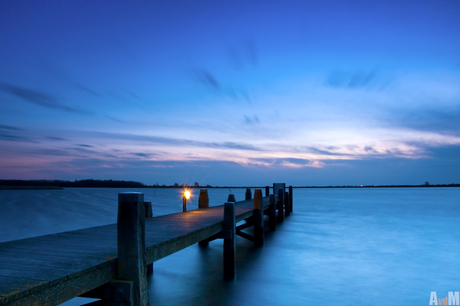 Zonsondergang over het Lauwersmeer