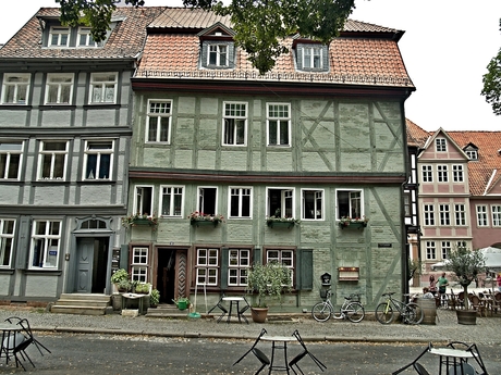 Oude vakwerkhuizen in Quedlinburg, foto 4.