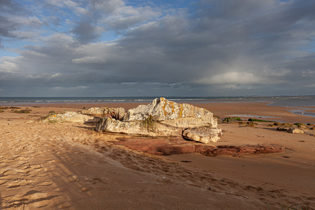 on a beach in Scotland