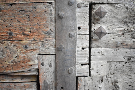 Close up houten deur