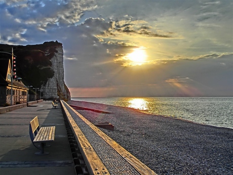 fraaie kustlijn in Normandie