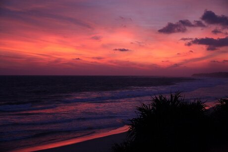 Zonsondergang Sri Lanka.