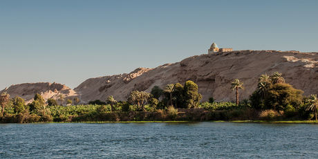 De oever van de Nijl in Egypte