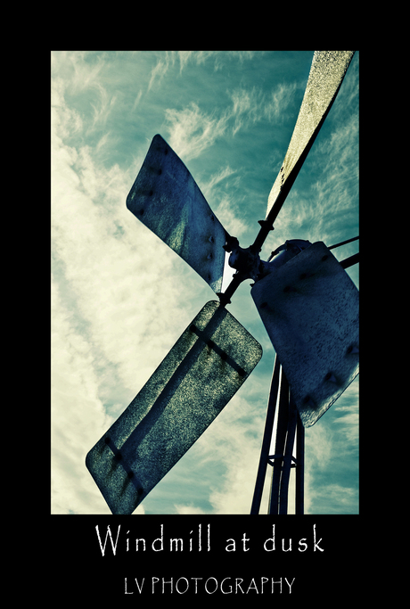 Windmill at dusk