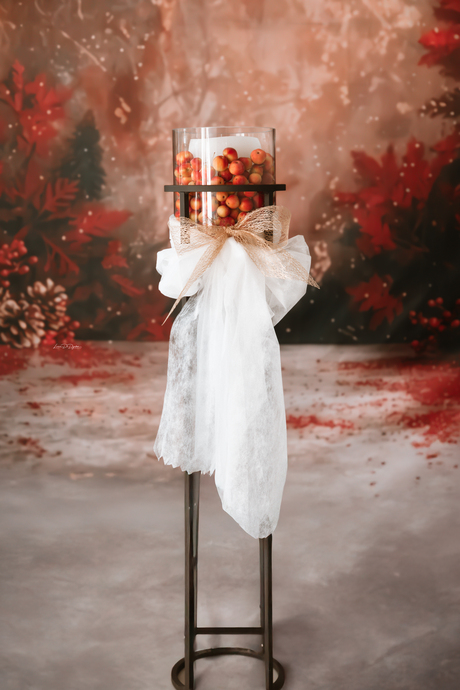 Warm rood tijdens de kerstshoot