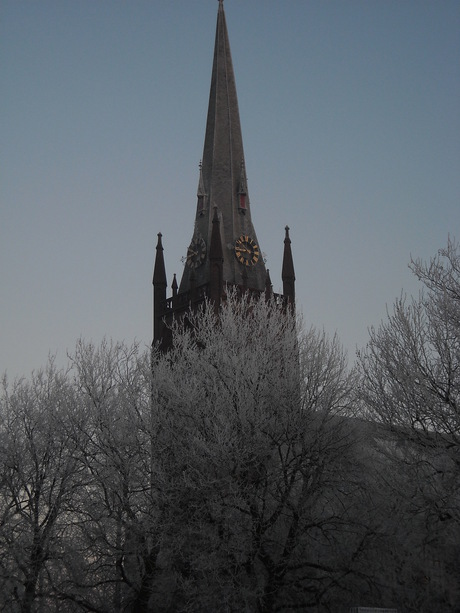 sneeuw, kerk
