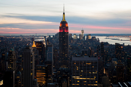 Sunset over New York