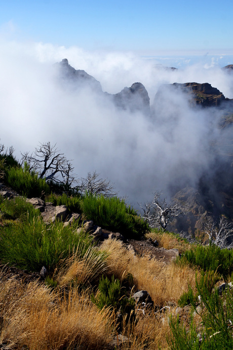 De smoky mountains van Madeira