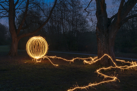 lightpainting met sterretjes