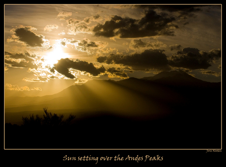 Sunset over the Andes