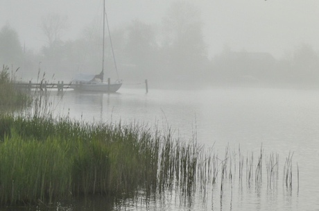 Ochtend mist in Grou