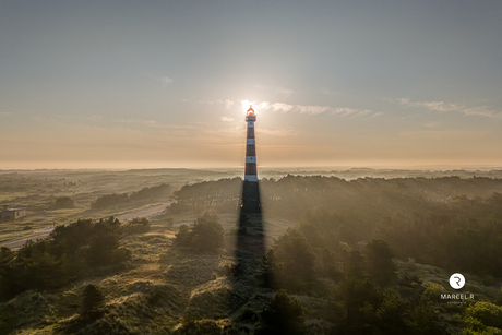 Vuurtoren Ameland met zonsopkomst 