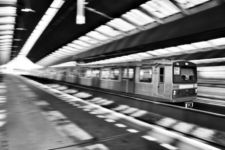 metro coming out of the blur