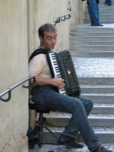 Muziek op straat in Praag