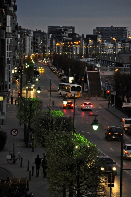 Invallende nacht in Antwerpen