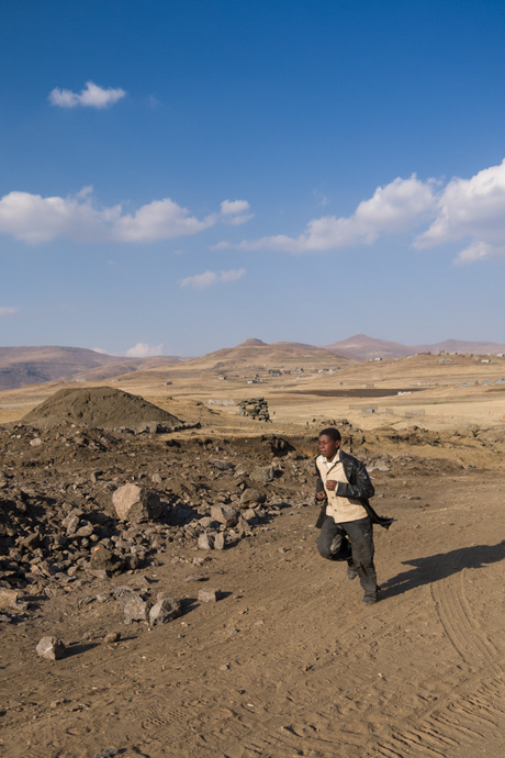 Op weg naar Semonkong (Lesotho)