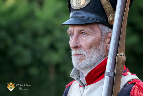 Historische reconstructie van de Slag van Waterloo.