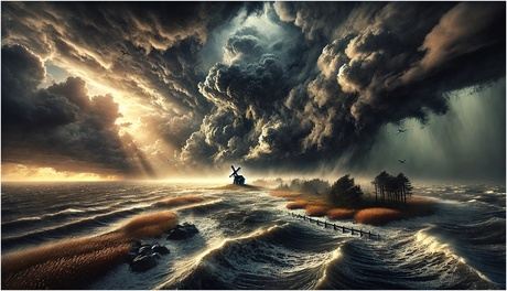 Storm op zee