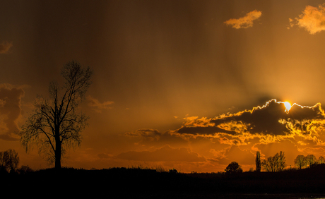 Zonsondergang in november