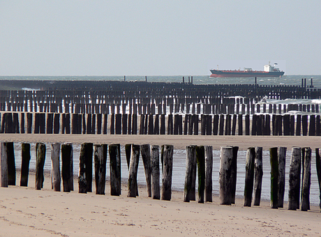 Golfbrekers aan het strand