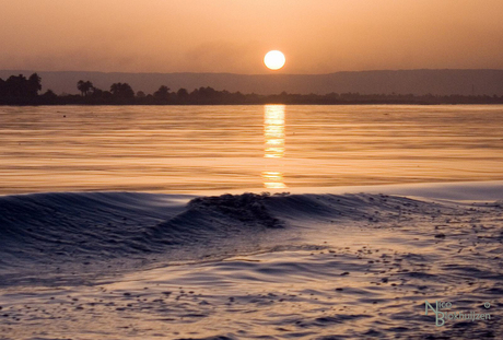 Zonsondergang op de Nijl