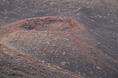 The walk on the impressive volcano