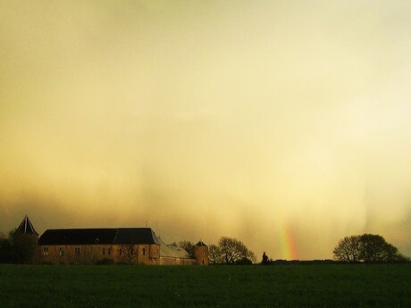 Regenboog in de ardennen