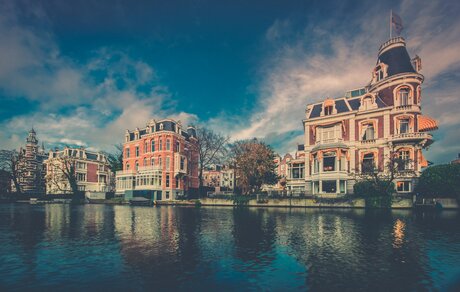 Huizen aan de singelgracht