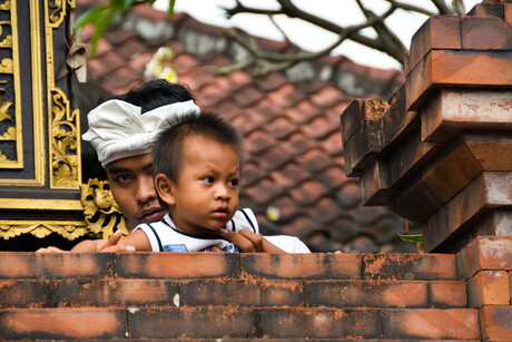 Balinese vader en zoon