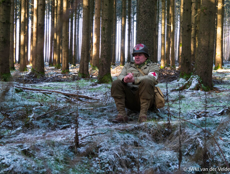 Medic in de bossen van Bois Jacques Bastogne