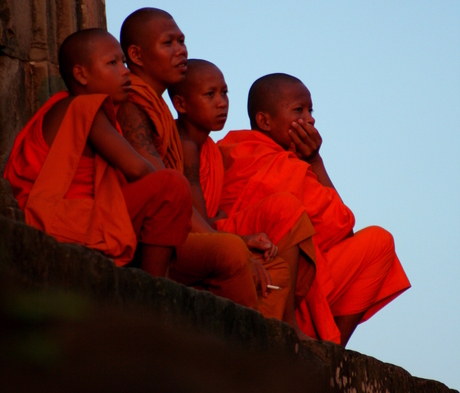 Zonsondergang in zen, Angkor Wat