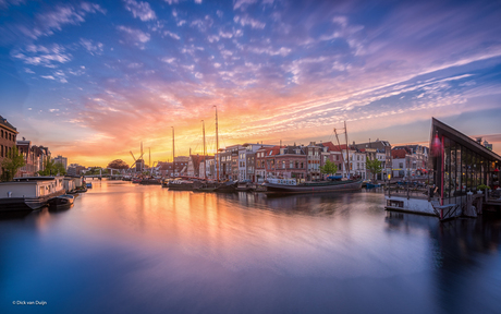 Sky on fire above Leiden