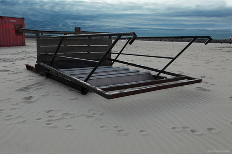 Trap op het strand