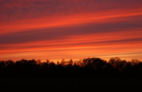 Zonsondergang in Twente