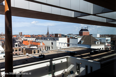Uitzicht vanuit Fries museum Leeuwarden