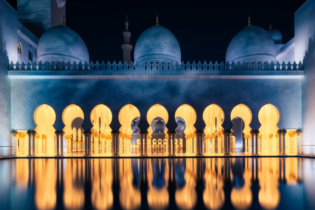 Grand Mosque Abu Dhabi at night