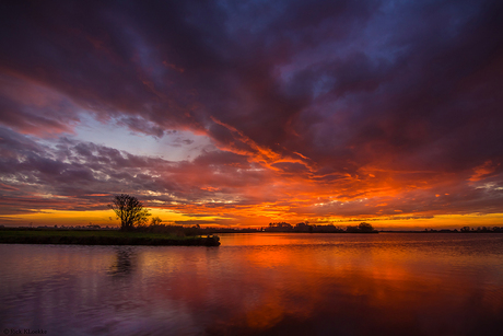 Zonsondergang Polder Mastenbroek