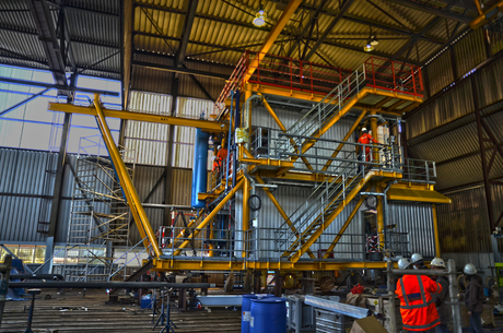 Platform topside under construction