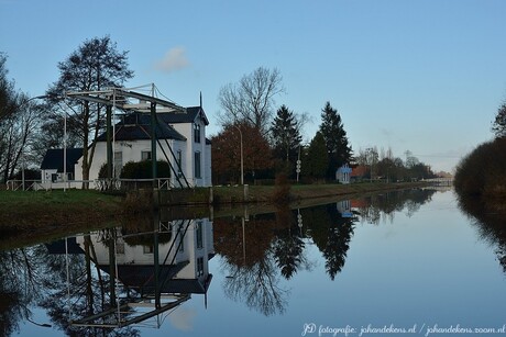 Bruggetje bij het Kieldiep in Kielwindeweer, nabij Hoogezand.